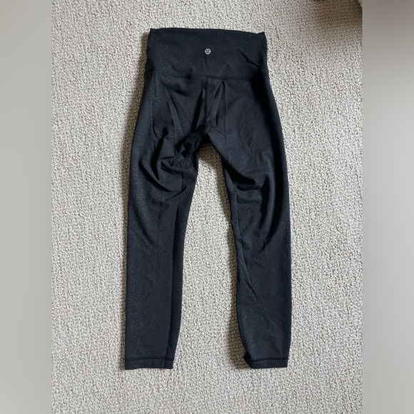 Lululemon Wunder Train High-Rise Crop 23" Crunch Black Size 4 - Picture 4 of 7